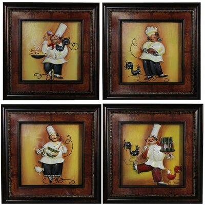 Attractive Chef Assorted Wall Decor (Set Of 4) 